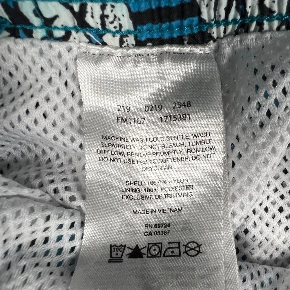 Columbia PFG Mens XL Swim‎ Trunks Board Shorts Palm Tree Fish Tropical Print